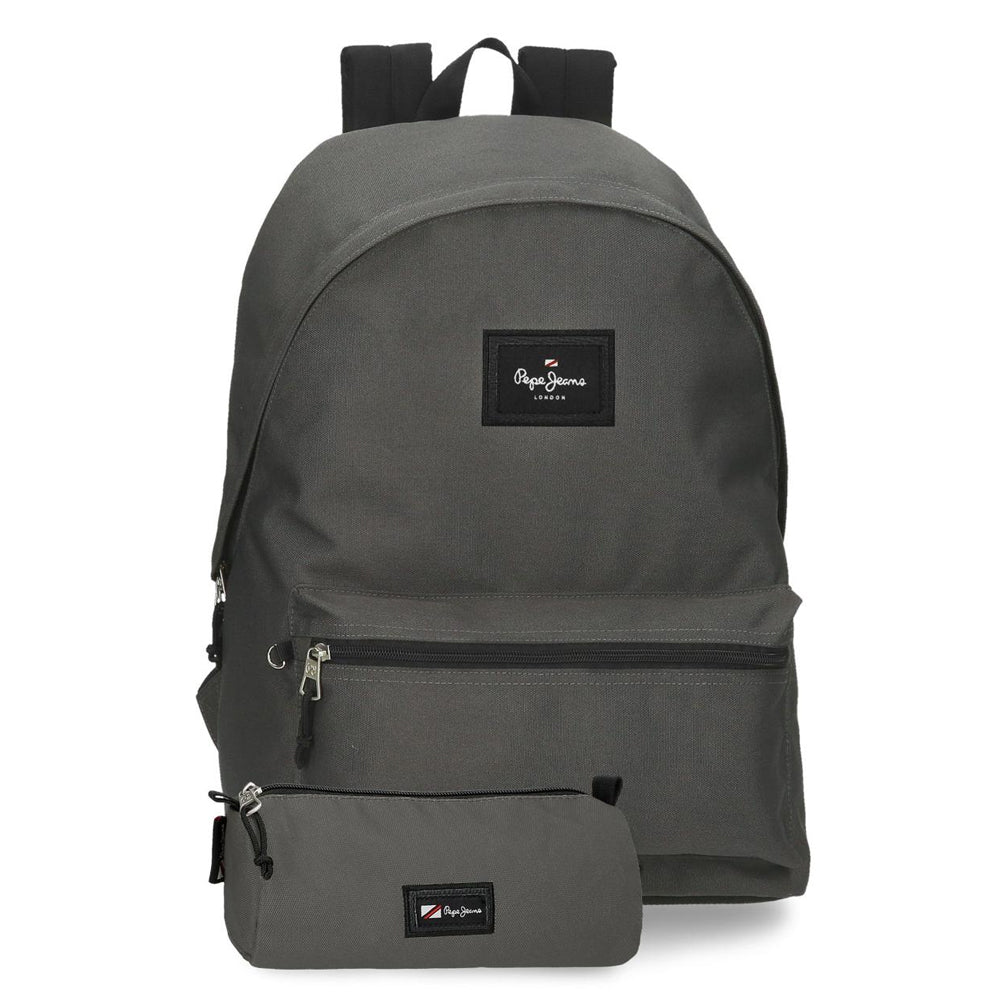 SAC A DOS PEPE JEANS GRIS ® + TROUSSE COLLEGE / LYCEE