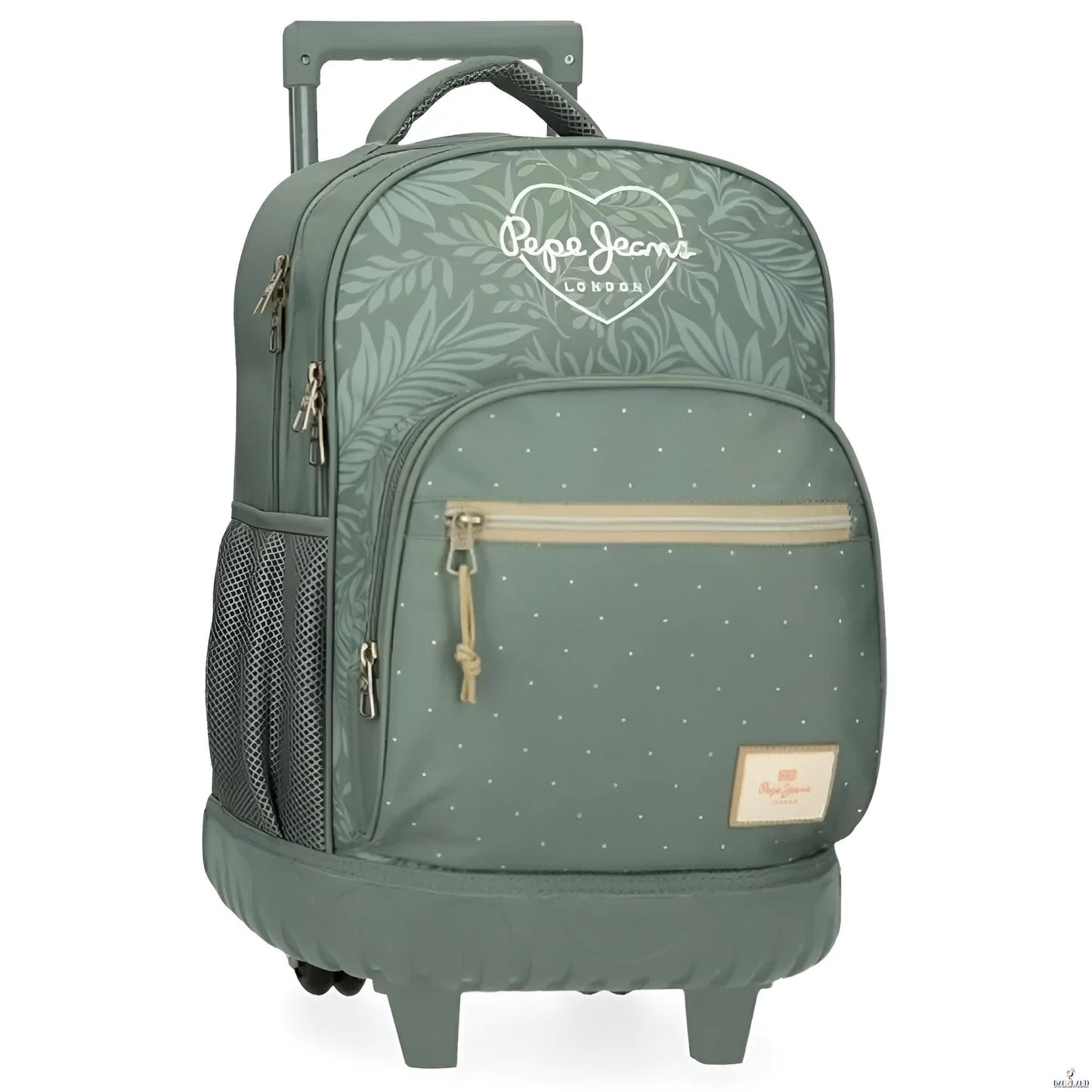 CARTABLE A ROULETTES FLORAL GREEN - PEPE JEANS® - 2026