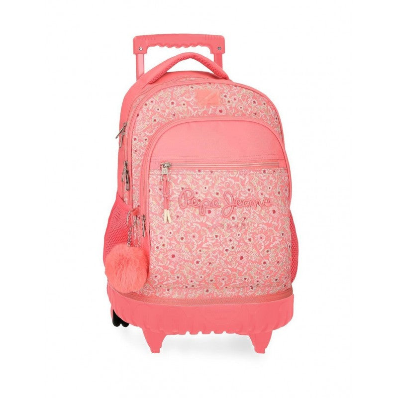 CARTABLE A ROULETTES ROSE- PEPE JEANS® - 2026
