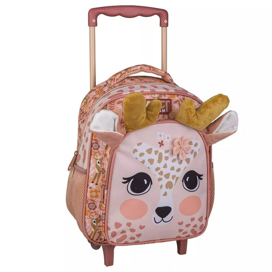 CARTABLE A ROULETTES MATERNELLE CUTE DEER - FILLE