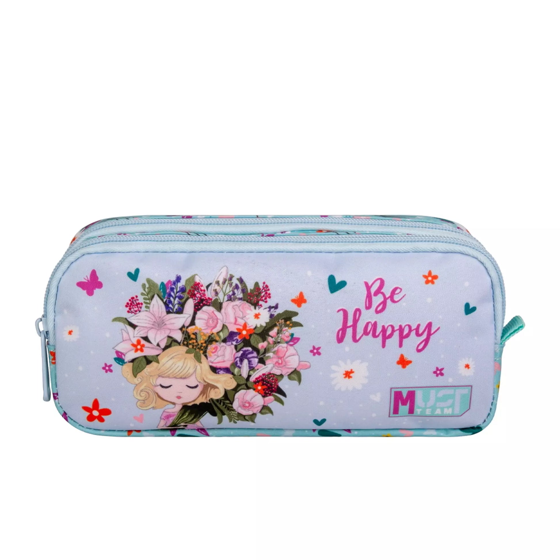 PACK Cartable à roulettes Sac a repas Trousse BE HAPPY