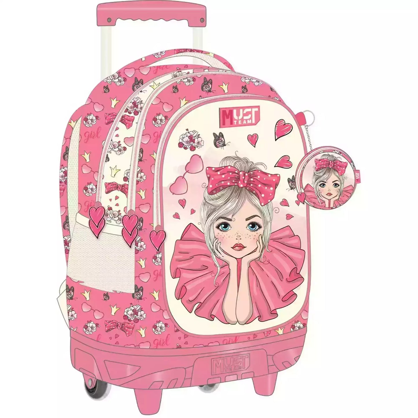 Cartable à roulettes   PRETTY GIRL