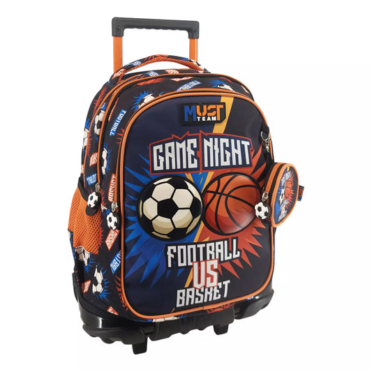 Cartable à roulettes FOOT VS BASKET