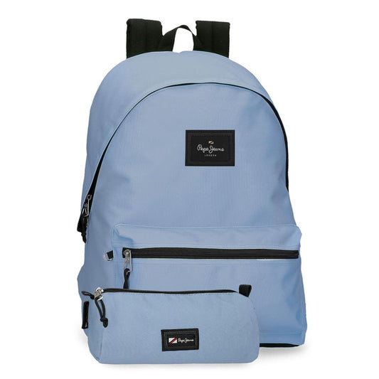 SAC A DOS PEPE JEANS BLEU ® + TROUSSE COLLEGE / LYCEE