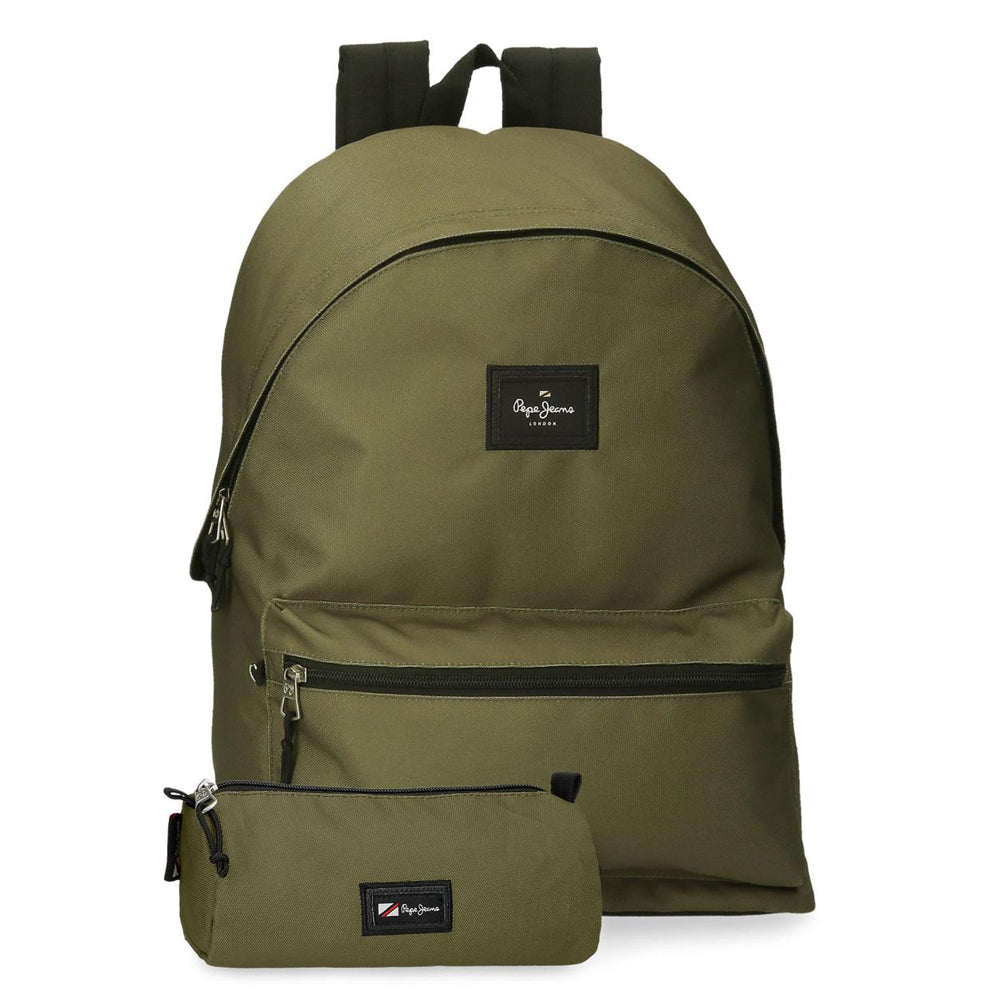 SAC A DOS PEPE JEANS VERT ® + TROUSSE COLLEGE / LYCEE