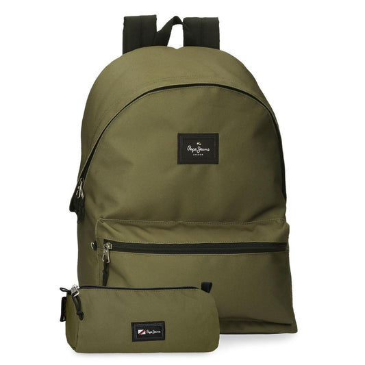 SAC A DOS PEPE JEANS VERT ® + TROUSSE COLLEGE / LYCEE