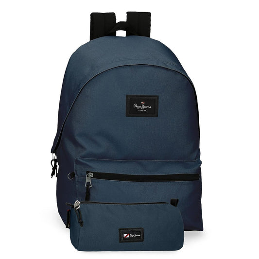 SAC A DOS PEPE JEANS BLEU MARINE ® + TROUSSE COLLEGE / LYCEE