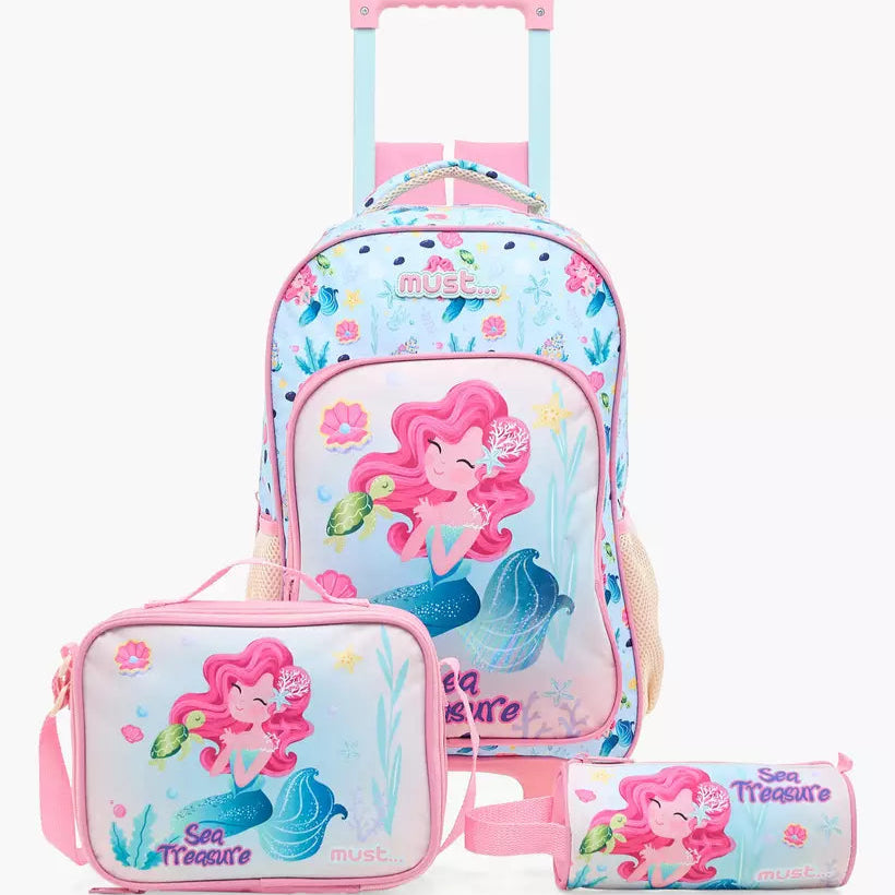 PACK Cartable à roulettes + Sac a repas + Trousse - SEA TREASURE