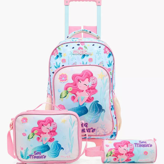 PACK Cartable à roulettes + Sac a repas + Trousse - SEA TREASURE