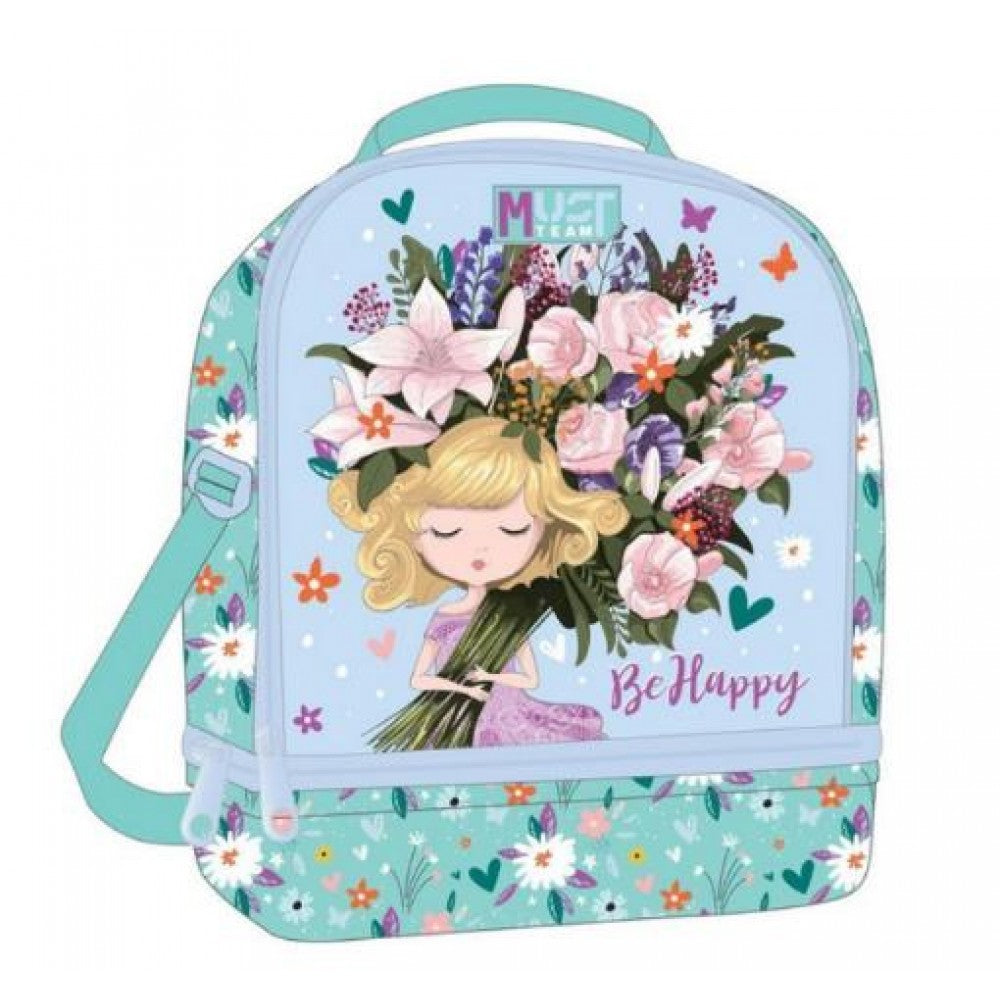 PACK Cartable à roulettes + Sac a repas + Trousse  BE HAPPY
