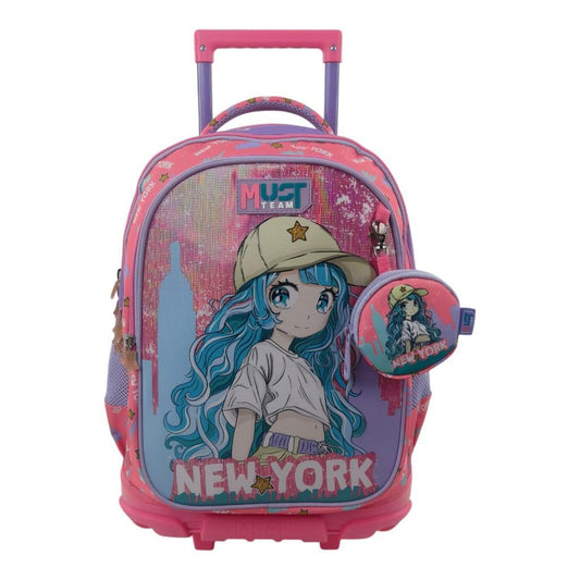 Cartable à roulettes BLUE HAIR GIRL