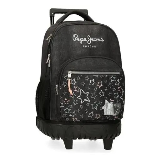 CARTABLE A ROULETTES NOIR- PEPE JEANS® - 2026