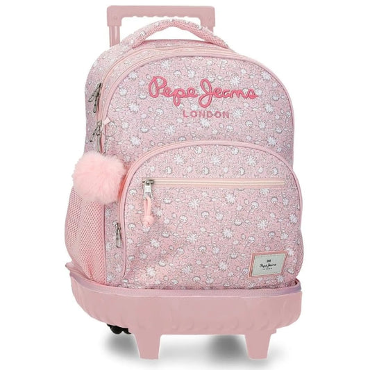 PACK Cartable a roulettes primaire   + Sac a repas + Trousse PEPE JEANS