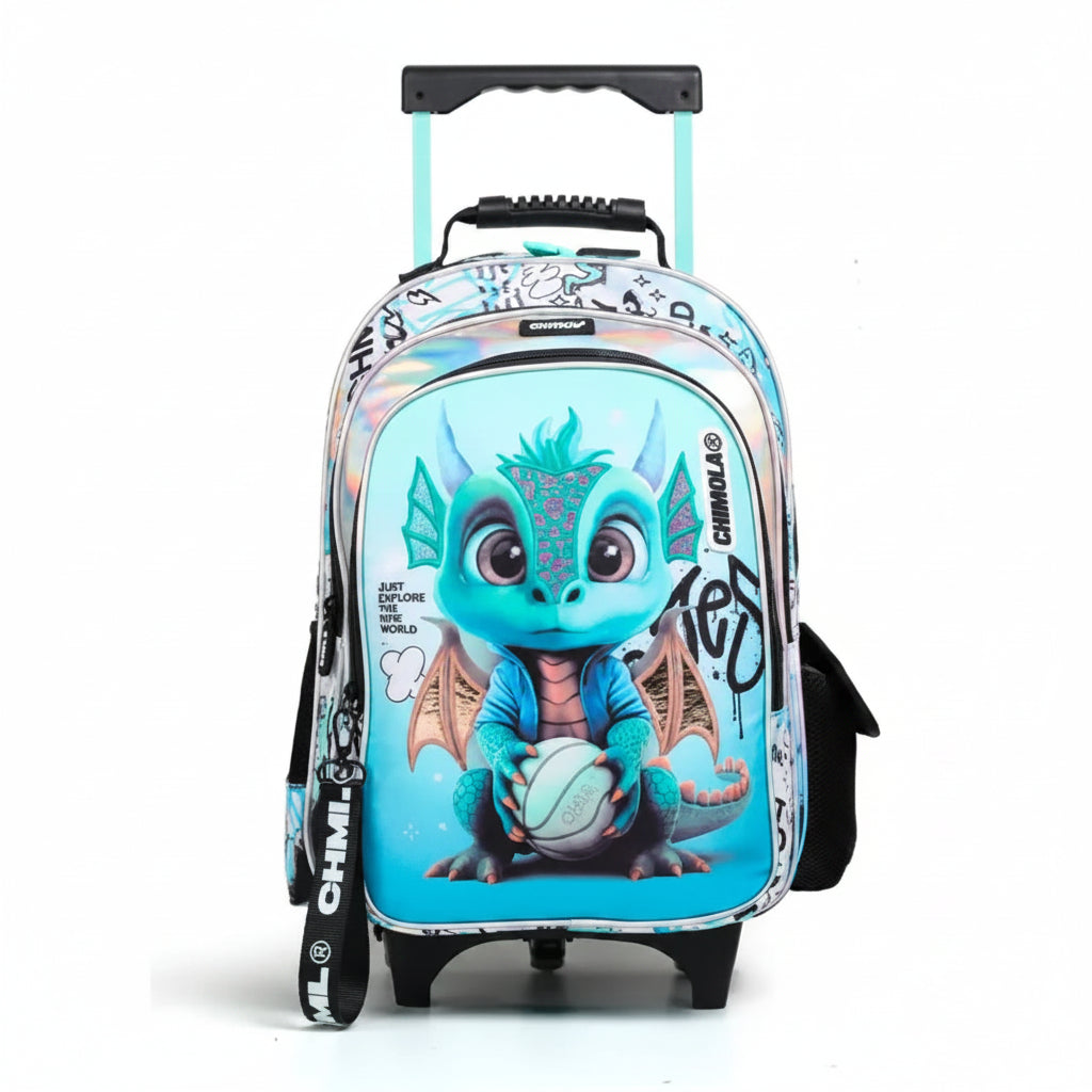 Cartable à roulettes - CHIMOLA - DRAGON- 16 POUCES