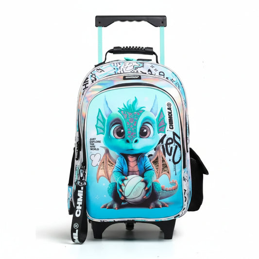 Cartable à roulettes - CHIMOLA - DRAGON- 16 POUCES