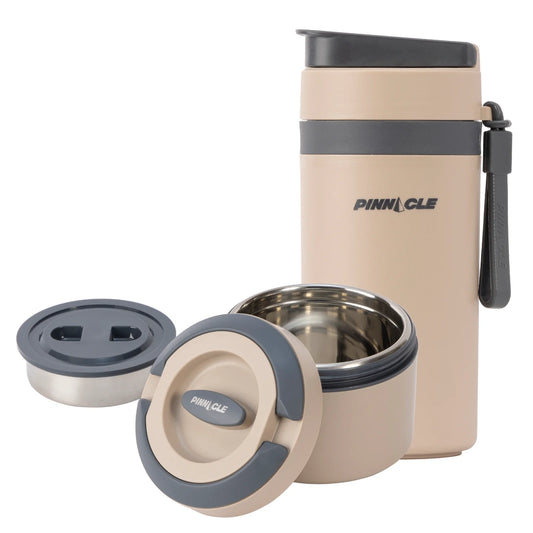 SET GOURDE+LUNCH BOX - PINNACLE INOX - CLAY BEIGE
