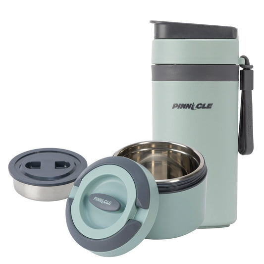 SET GOURDE+LUNCH BOX - PINNACLE INOX - GLACIAL GREEN