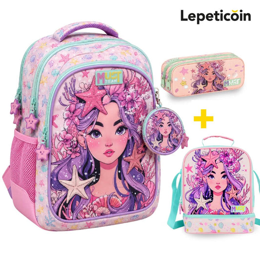 PACK Sac a dos  + Sac a repas + Trousse GIRL AND THE STARFISH