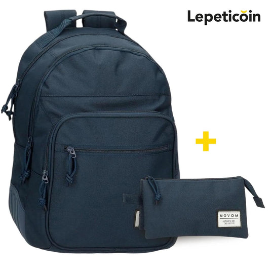 PACK Sac a dos  + Trousse MOVOM BLEU