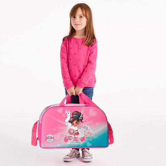 sac de voyage nella Disney pour fille idéal pour les enfants comme valise de voyage ou sac de sport ou de plage disponible chez otentic maroc casablanca livraison partout au Maroc